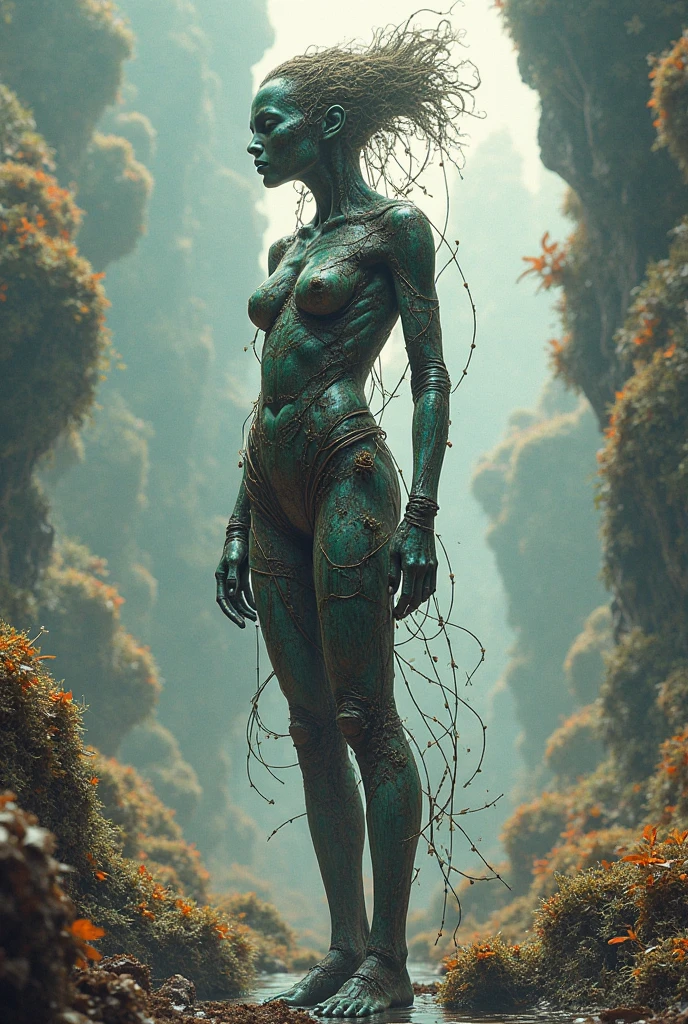 ((Best Quality)), ((masterpiece)), (detailed), (Star Wars), twi lek girl, busty, voluptuous, hourglass Figure, in a jungle, NSFW