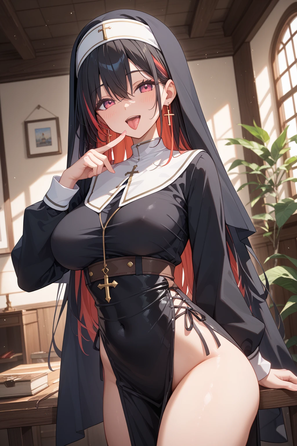 one-girl,black long straight hair,The eyes are neither big nor small,is very beautiful,Disheveled clothes,Manteau blanc,Gold-rimmed round-rimmed glasses,gentleness,Shy,Flushing,onbed,underdressing,smallunderboob