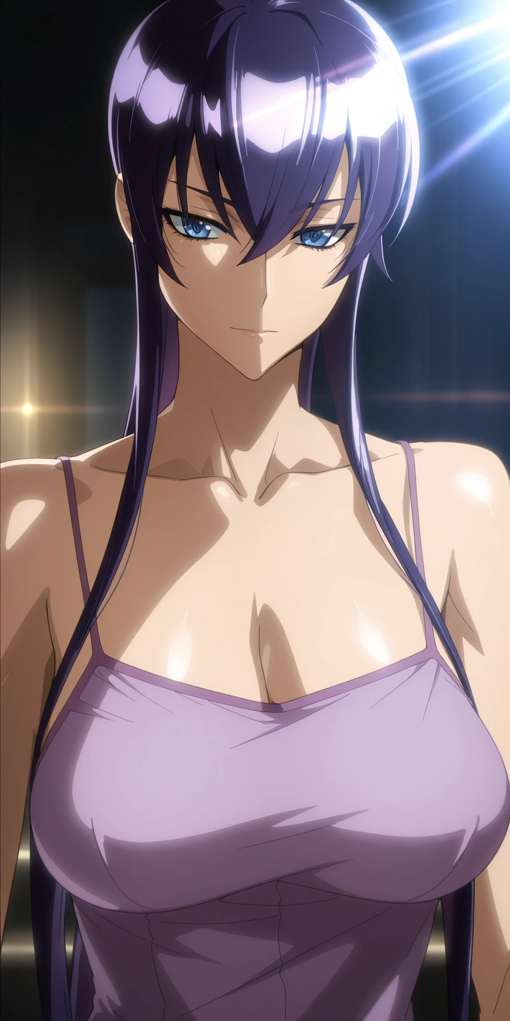 masterpiece, best quality, looking at viewer, beautiful_body, (micro_bikini), 1girl, Saeko Busujima, huge_breasts