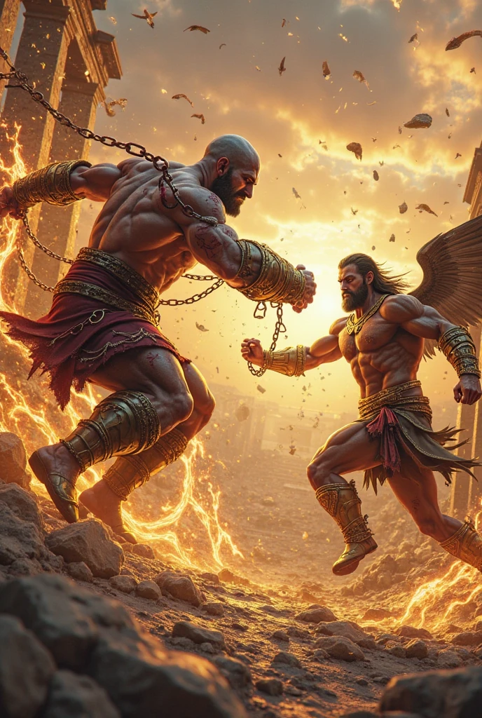 Kratos vs. decapitated Jesus Christ