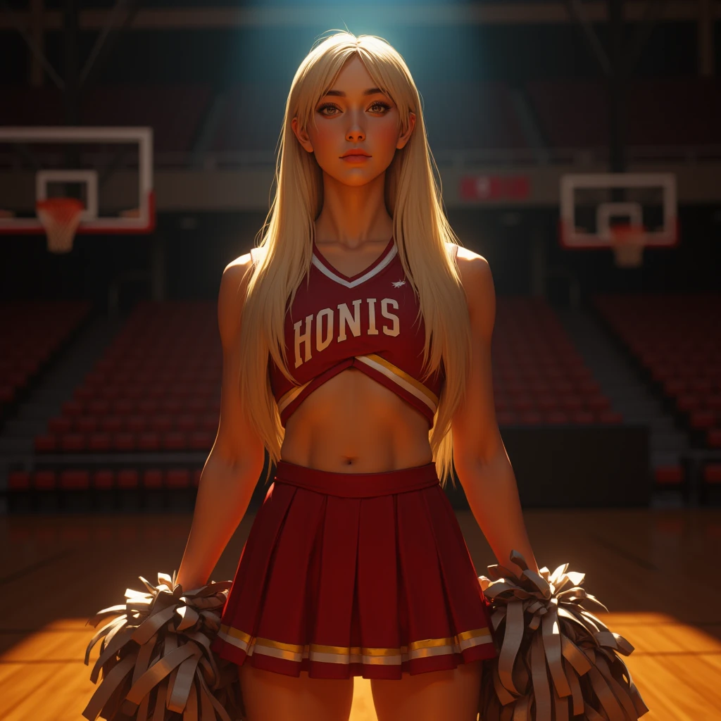 1girl bellaramsey as a cheerleader