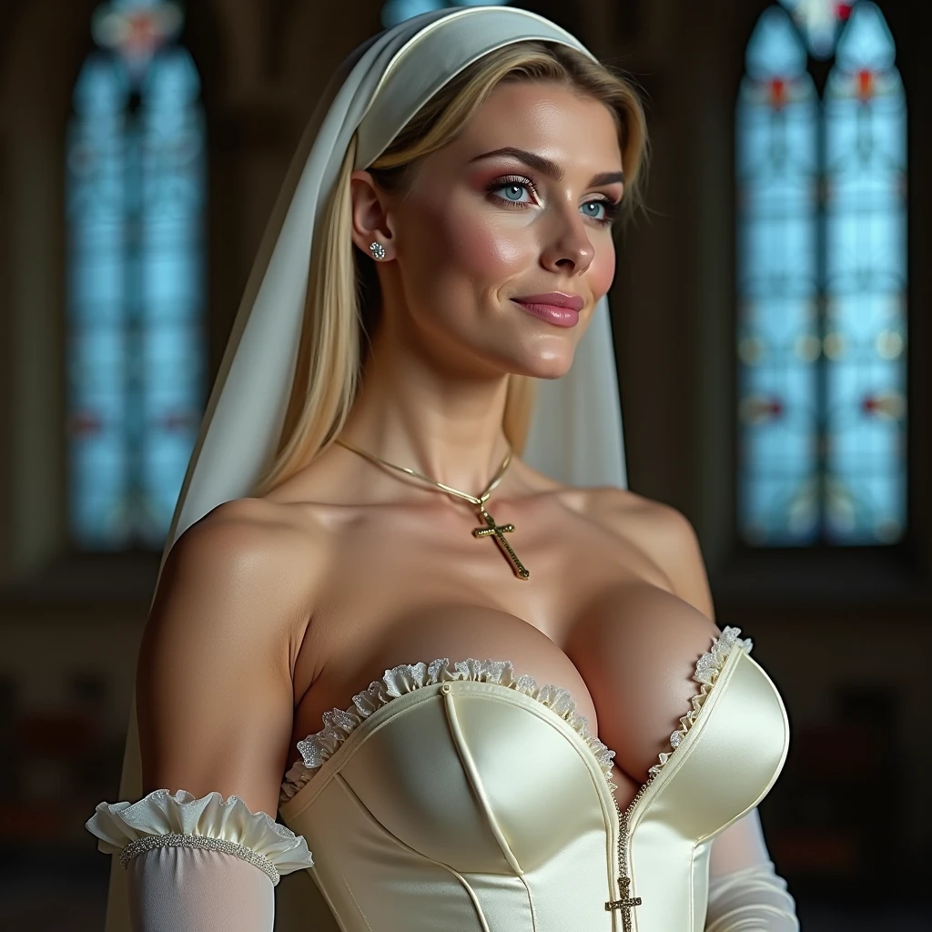 (((8k))), ((best quality)), ((masterpiece)), ((very high detailed)), ((very high detailed fantasy of two mother and one son in the middle:1.9)), ((son in the middle of two mothers as a couple portrait)), ((two Marilyn Monroe 34 year old ultra sexual angelic horny and incredibly gorgeous supermodel mothers bride walking with their son in a bridal march)), ((danish and Norwegian mixed)), (((seductive smile))), (thin waist), ((slutty make up)), ((bright crimson lips)), ((diamond covered bridal vale)), ((in church bridal march)), ((holding a diamond studded white flower bouquet in hand)), ((walking towards the camera)), ((must have sparkling diamonds waist chain)), ((perfect belly button)), ((diamond belly button piercing)), (((varying facial features))), (((must be completely ????? always))), ((very sexualised)) (very long silver hair), ((sparkling white diamond crowns)), ((????? vagina exposed)), (?????? voluptuous bodies), ((silver glistening pale skin)), ((sparkling Diamond thigh highs)), ((sparkling white diamonds waist chains)), ((sparkling white diamonds very long neck chains)), ((all white church)), ((all white interiors)), ((ultra realistic)), ((real life)), ((high resolution)), ((ultra realistic)