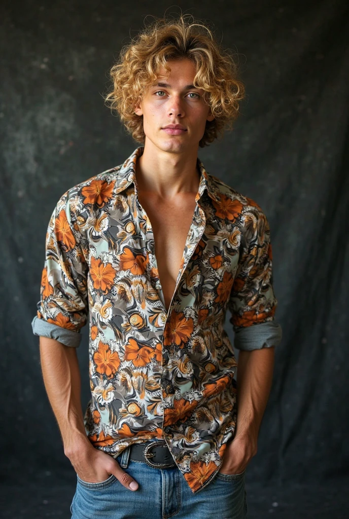 casual pose, male focus, <lora:sc_jess-06:1>, photo of sc_jess, seductive smirk, looking at viewer, wearing bohemian shirt and vest, linen pants, bohemian-style loft apartment <lora:BohoAI:0.5>, cozy warm aesthetic, bohemian beaded bracelet, bohemian tapestry