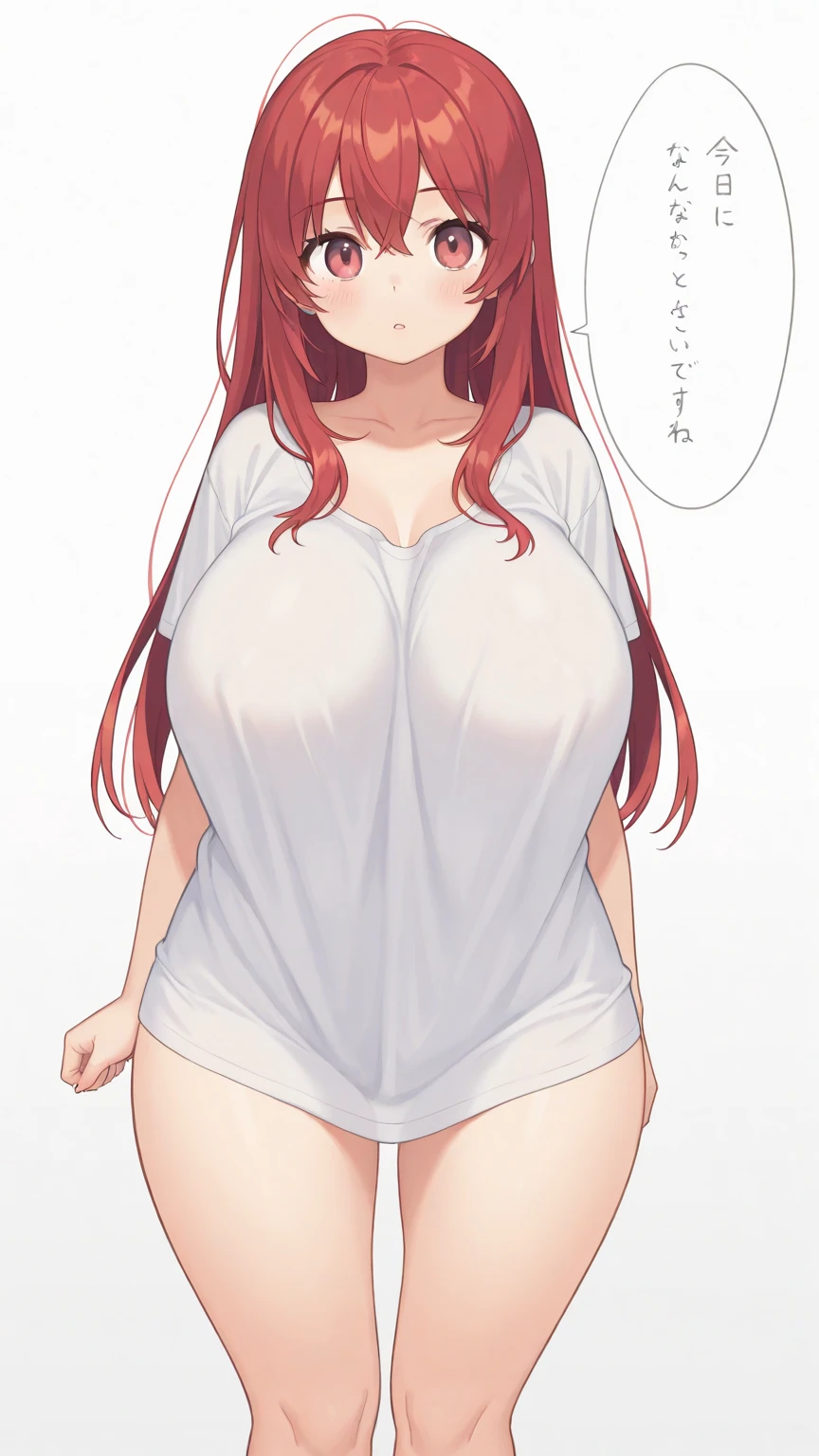 masterpiece, 1 girl, alone, Yoshizawa Kasumi (Persona,Red hair,Long Hair, Braiding, Looking at the audience, Big Breasts, Mature Woman, blush, smile, Open your mouth, Black Hair, Lilac eyes, pants, Pink bloomer,Gym suit, Pink Bed, pocket, Mature Woman, Panty lines