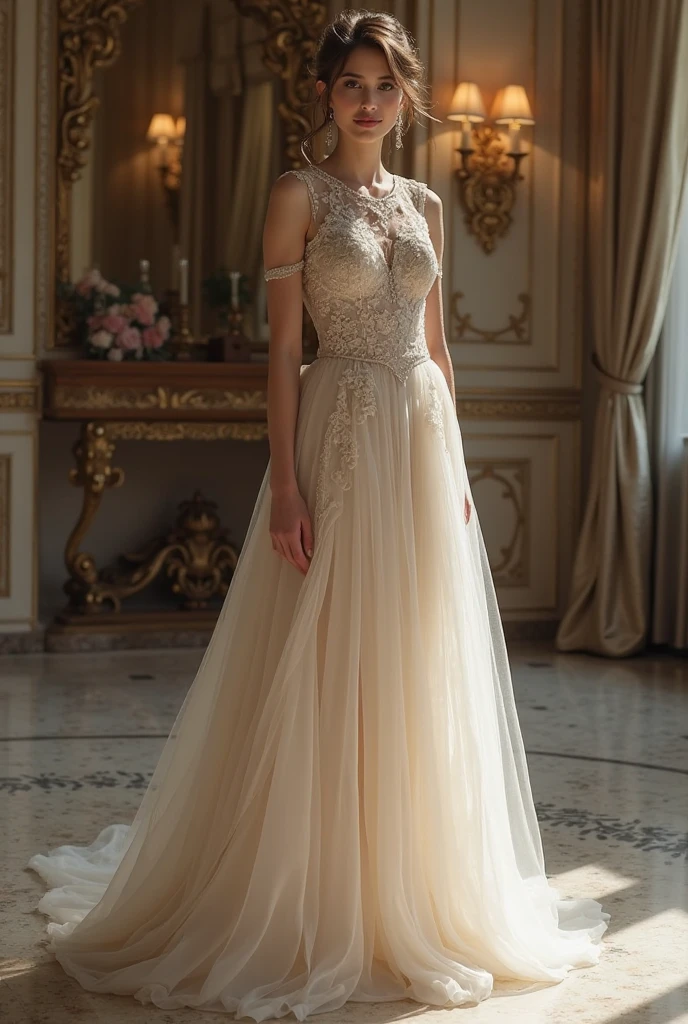 Masterpiece, (((full figure))) entire body in frame, (((magical lighting action shot))) (((beautiful slight smile anorexic pale goddess irrish woman standing in a glass onion room))), (((intricate wedding dress))) , (((short redhead hair))) sunset lighting, golden hour, golden colors, very detailed, dramatic lighting, digital art trending on Artstation 8k HD high definition detailed realistic, detailed, skin texture, hyper detailed, realistic skin texture, armature, best quality, ultra high res, (photorealistic:1.4), high resolution, detailed, raw photo, sharp re, by lee jeffries nikon d850 film stock photograph 4 kodak portra 400 camera f1.6 lens rich colors hyper realistic lifelike texture dramatic lighting unrealengine trending on artstation cinestill 800, (((accurate female anatomy)))