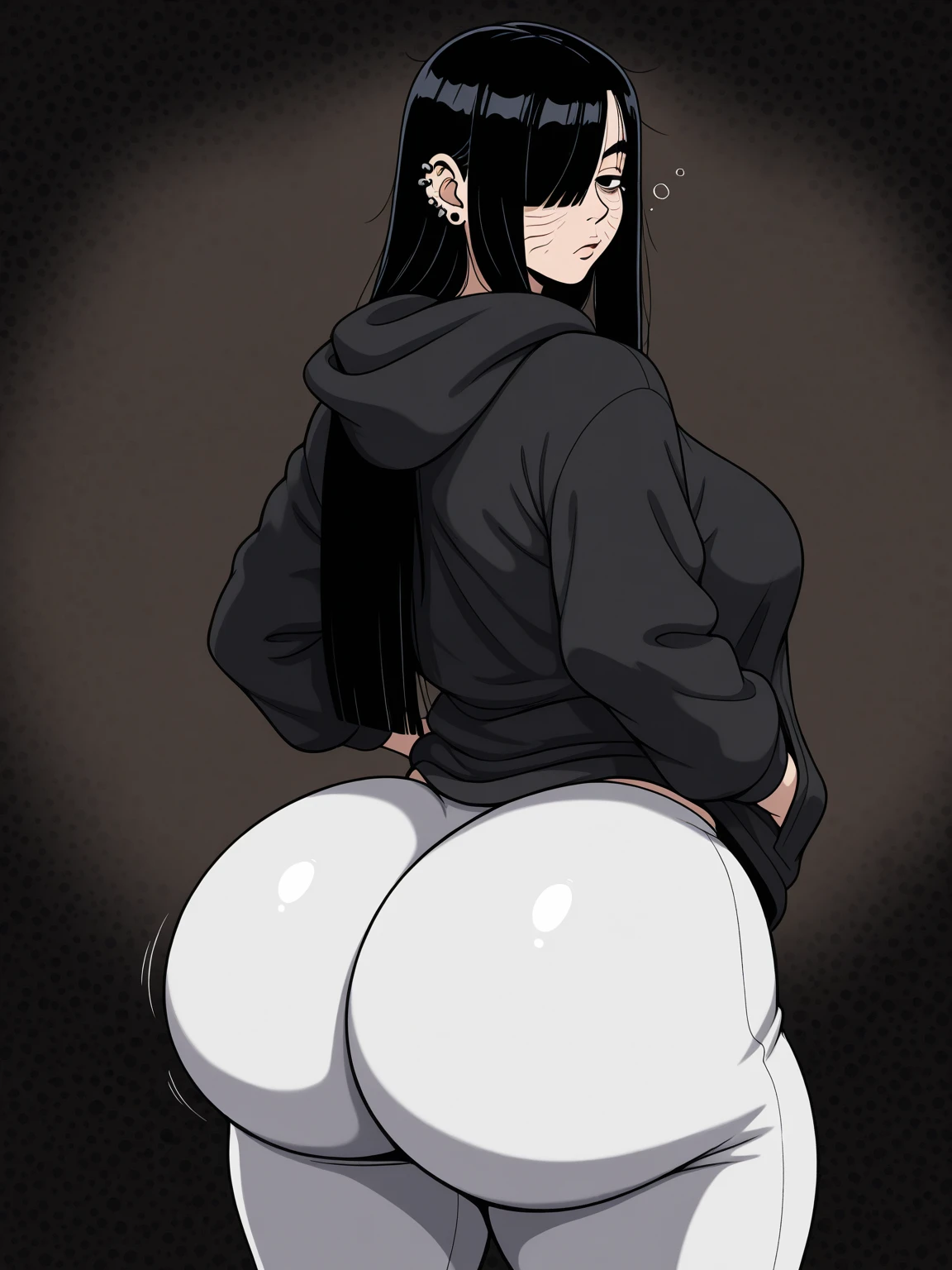 1girl, (solo), (NSFW), ((ultra detailed background, delicate pattern, intricate detail)), (best quality), (masterpiece), (highres), top quality, (detailed textures), (beautiful detailed eyes), (sharp focus), (ultra-detailed), (8k), indoors, bedroom, white bed, detailed interior, BREAK (from behind:1.3), cowboy shot, (ass focus:1.2), ass, (bent over:1.2), back, (anus:1.2), (anal:1.2), (cum in pussy:1.2), hinata\(shippuden\), fishnets, (naked:1.4), BREAK (steam), sweat, BREAK beautiful detailed glow, blushing, brilliantly lit, very detailed, areola slip, beautiful body line, (Beautiful, medium_breasts:1.3), sexy breasts, shiny skin, cute, (Delicate figure and beautiful body curves:1.2), (looking at viewer:1.2), high resolution, high detail, Correct limbs, Ultra High Resolution, 4K, Ultra Detail, photography, HDR, Background blur, (vibrant_color:1.2), (beautiful_face:1.5), (narrow_waist), wallpaper, (beautiful detailed eyes:1.6), (extremely detailed face:1.4), perfect lighting, (picture perfect)