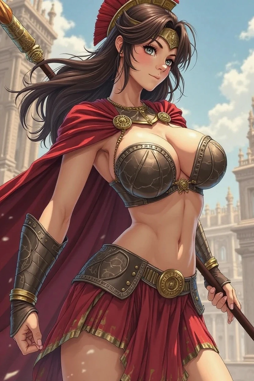 Defeated woman knight, bring sword, peeing, show , show nipples,show vagina, open legs, urine, happy face, crowd of kingdom people looking to her, perfect breast, in a war, killed