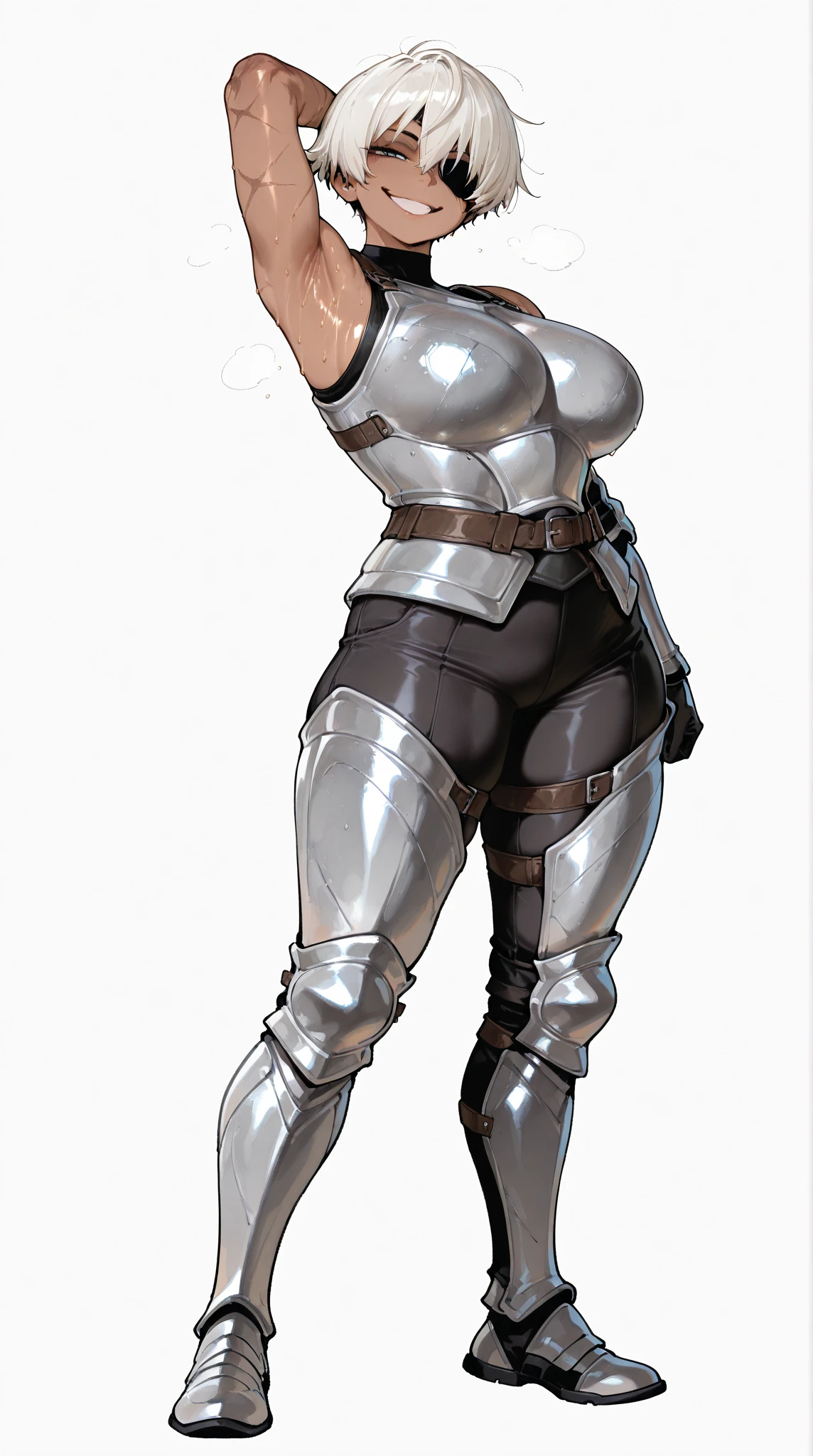 1 mujer de pechos grandes naked,with only a cavalry helmet,unclothed,naked