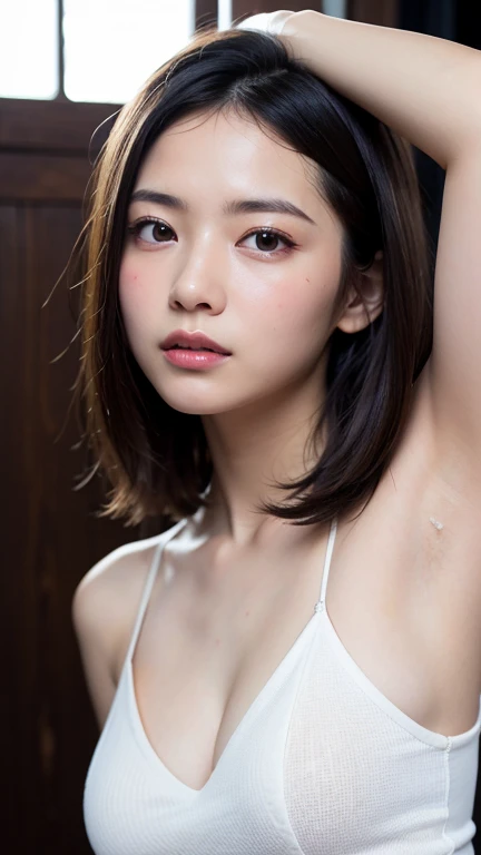 (Browsing Caution:1,4),Mix 4, (8k, RAWphotograph, Highest quality, Tabletop: 1.45), (Realistic, Realistic: 1.37),illumination, night, プロのillumination, photographn mapping, Radio City, Physically Based Rendering, Gradient Brunette, 高品質のphotograph, High resolution, 1080P, (Detailed facial depiction), (Detailed description of the hand), (Delicate CG), Extreme light and shadow, Rich details, (Detailed facial features), (Highest quality), Look in front of you, Highly detailed face, Highly detailed lips,  超High resolution, (truth: 1.4), photograph, 1 Girl, [(sad)],  , Thin limbs, movie, Cool pose, I Cup, Highest qualityな完璧なボディ, photographのような, (1 Girl: 1.3), Perfect balance, (Huge, Perfect breasts, Areola),(Realistic, Realistic:1.37),One Girl, Cowboy Shot,Professional Lighting, Photon Mapping, Radio City, RAWphotograph、(Realistic:1.4)、Octane Rendering、Complex 3D rendering with ultra-detail, Studio Soft Light, Rim Light, Crisp details, Super detailed, Realistic skin texture, detailed aspects, Beautiful details in the eyes, Highly detailed CG Unity 16k wallpaper, Compensate, (Detailed Background:1.2),Highest quality, 超High resolution, Tabletop, One Girl, One Girl,alone, Upper Body,Show Viewer, White Background, Bobcut, short hair, Multicolored Hair, Compensate , Lips parted, Black Lips, eyeliner, Gothic, Goth Girl,((Multicolored Hairの色:1.4)),(((Completely naked))),(((nsfw))),((Small breasts:1.4)),(((Completely naked))),((nsfw)),((Above the waist))