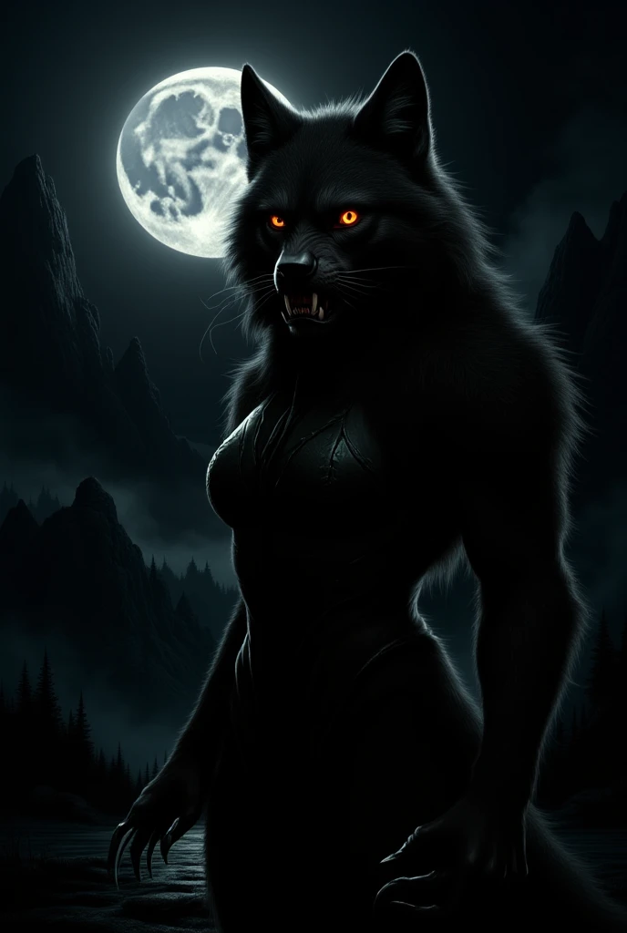 (highres, realistic, detailed, vivid colors),werewolf transformation, (horror, dark fantasy), wolf's eyes piercing into the darkness, intimidating and feral, powerful werewolf silhouette against a full moon, (ominous shadows, eerie mist), (dramatic lighting, moonlight illuminating the scene),(sinister atmosphere, ancient forest), (sharp fangs, growling), (muscles bulging, transformation in progress), (subtle fur textures, realistic details), (intense expression, menacing presence), (foreboding sound, snapping twigs), (ominous silence, anticipation), (emotionally charged, raw power), (haunting, spine-chilling), (demonic strength, supernatural abilities), (vulnerable prey, fear resonating), (hunters lurking, danger approaching), (bloodcurdling howl, echoing through the night), (gripping suspense, heart pounding), (sinewy physique, primal instincts), (ominous signs, full moon's influence), (crescent shadows, mystic aura), (magical energy, dark enchantment), (transformation under moon's light), (unleashing inner beast, untamed fury), (fierce dominance, alpha presence), (enveloped in darkness, camouflaged predator), (tribal markings, symbol of power), (nightmarish visage, monstrous metamorphosis), (cursed existence, eternal struggle), (lost in wild nature, untethered freedom), (eternal battle, human vs beast), (moonlit battleground, clash of destinies).
