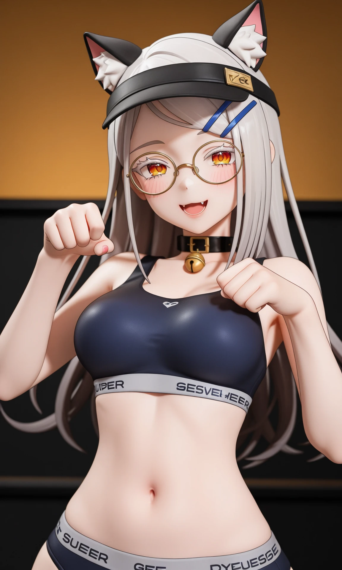 biwa hayahide \(umamusume\), under rim glasses, micro bikini, big tits
