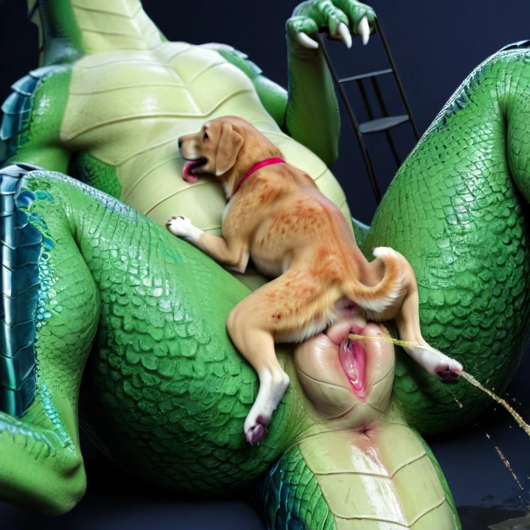 ((((solo, realistic, photorealistic, photo, photography, 8k uhd, ultra-detailed, feral, huge tapering penis, urine, huge anal dildo, POV)))), hyper realistic, ultra detailed image of a terrordog, fat, feral, thick thighs, sexy thighs, solo, shaded, intricate, realistic, detailed background, dark skin, (saliva:0.8), monster, claws, (short tail:0.8), ((((hands on breast, excessive lactation, huge tapering penis, anatomically correct penis, panting, aroused, urine shot, urine on body, lying back, penisbiggerthanbody, belly inflation)))), estrus. multi breast, multi nipple, hyper Teats, thick nipples, long nipples