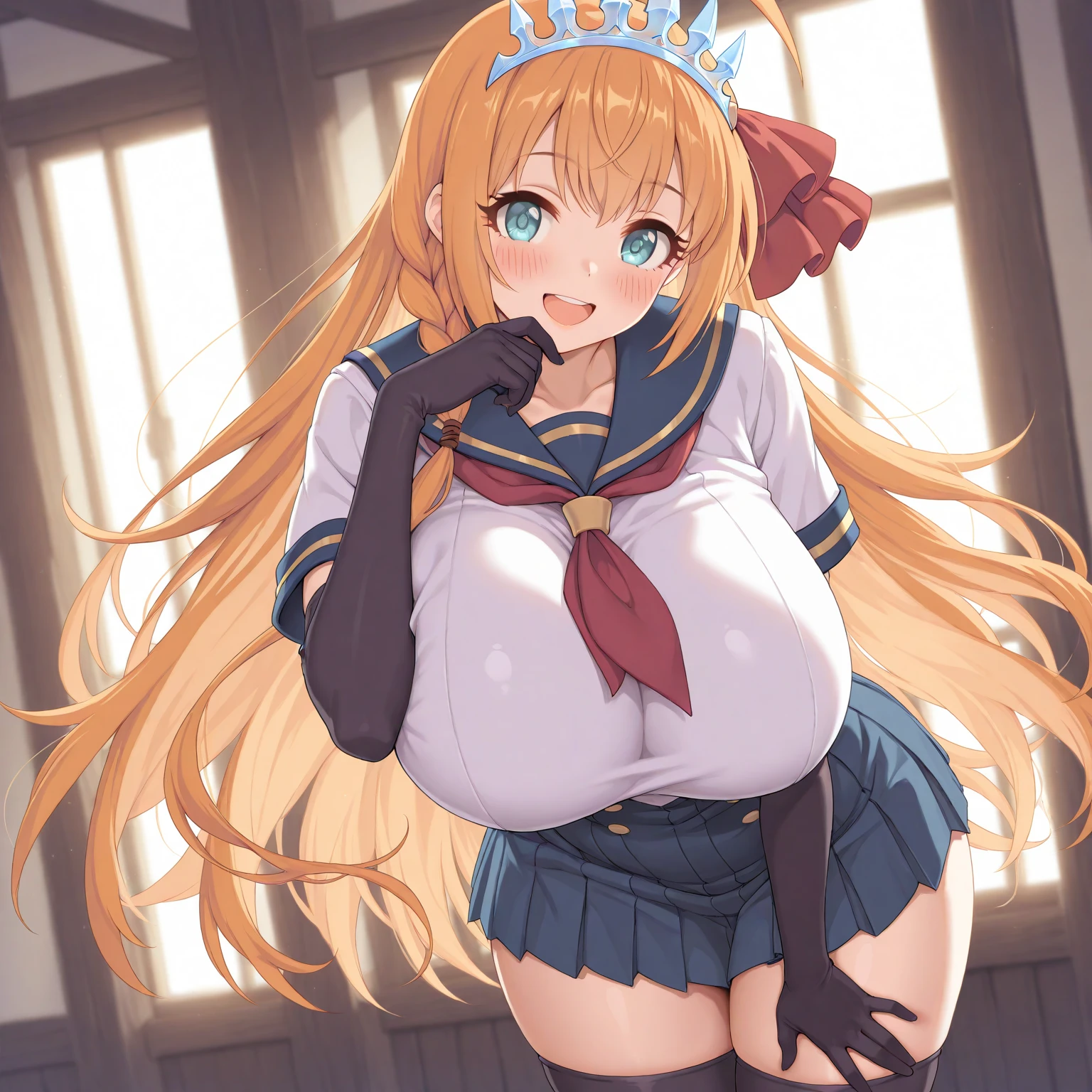 ((muste piece)), ((best quality)), (Super detailed), anime style etc.,peeing on the bed, pretty girl, 1 girl, solo, ((beautiful eyes)), shy smile, small breast,