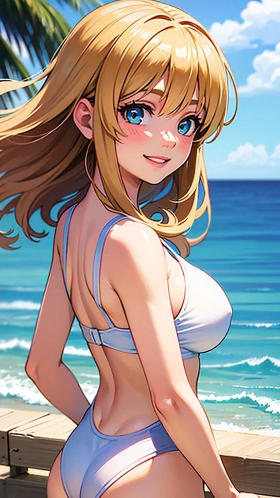micro bikini　blonde gal　small breasts