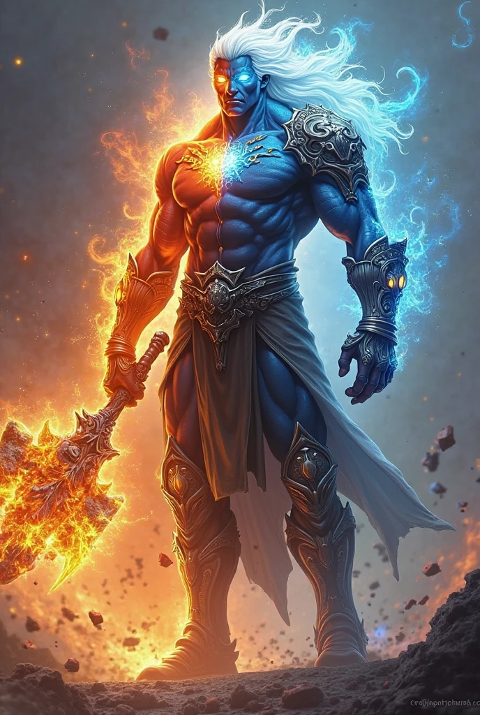 *an imposing hero on top of a mountain*, (northern lights), (luminous armor), (heavenly lights), holding a sword of light, (old book), (mystical power), ao redor, (Nephilims), (demons), (dark creatures), (grimdark), (field of battle), (weathered rocks), (ancient trees), (rivers of neon light), (cor predominate: black and red), The glorious dawn begins to appear on the horizon, bathing the scene in vibrant shades of yellow, purple, and blue, (epic atmosphere), (detailed), (4k Ultra Resolution).