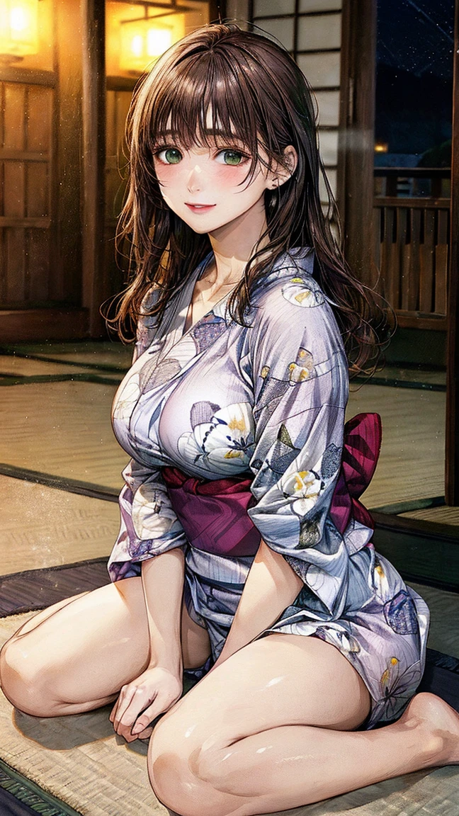 4K, masterpiece, High resolution, Confused,Natural volumetric lighting and great shadows, 笑face,deep i is written deep in the world,soft delicate beautiful attractive face, Beautiful Edge Courtesan_woman, a woman in a kimono posing for a picture ,Courtesan with perfect edges_face,Courtesan with perfect edges_body,edgOiran_Compensate,edgOiran_Hairstyle、Browsing Caution:1.5,off shoulder,
