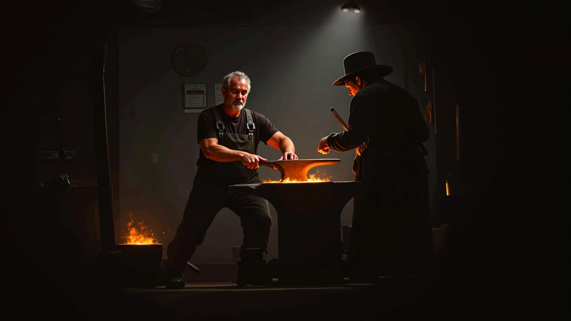 The gang members celebrating inside the farmhouse, surrounded by stacks of stolen money, showcasing their brief moment of triumph before the manhunt begins