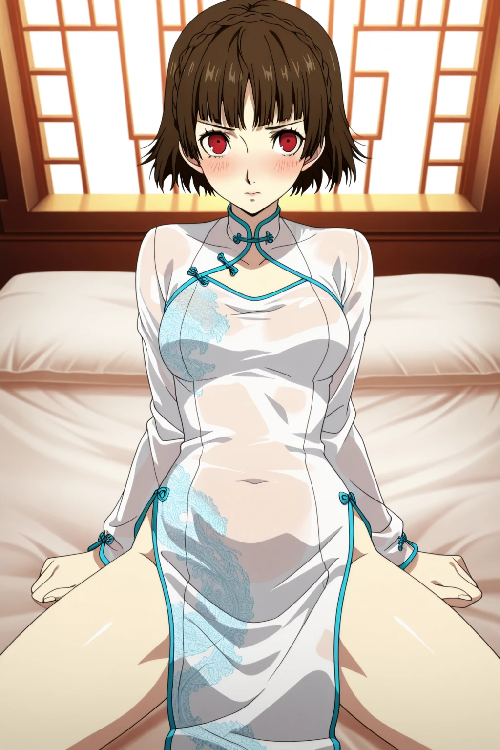Showing pussy、Zashiki Warashi、Japanese style、Shoji Screen、tatami、Haunted house、darkness、Late Night、kimono、Bob、girl、girl、young、Baby Face、Flat Chest、Long black hair、Dynamic Angle、A faint smile、Squint your eyes、ball、Flower Hair Ornaments、Clogs or bare feet