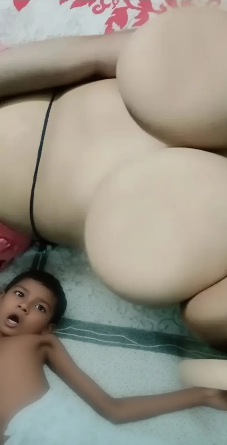 A 2 year old Indian baby kid no panties bending and touching toes ,pov from behind 