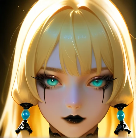 anime woman, pale skin, white hair, yellow eyes, doll cracks with golden light, spirals, cosmic horror, alluring, scary, love eyes, best quality, 4k, 8k, highres, masterpiece:1.2, ultra-detailed, realistic, photorealistic, photo-realistic:1.37, HDR, UHD, studio lighting, ultra-fine painting, sharp focus, physically-based rendering, extreme detail description, professional, vivid colors, bokeh, portraits, horror, sci-fi, concept artists, dark, moody, dramatic, ethereal, mesmerizing, captivating