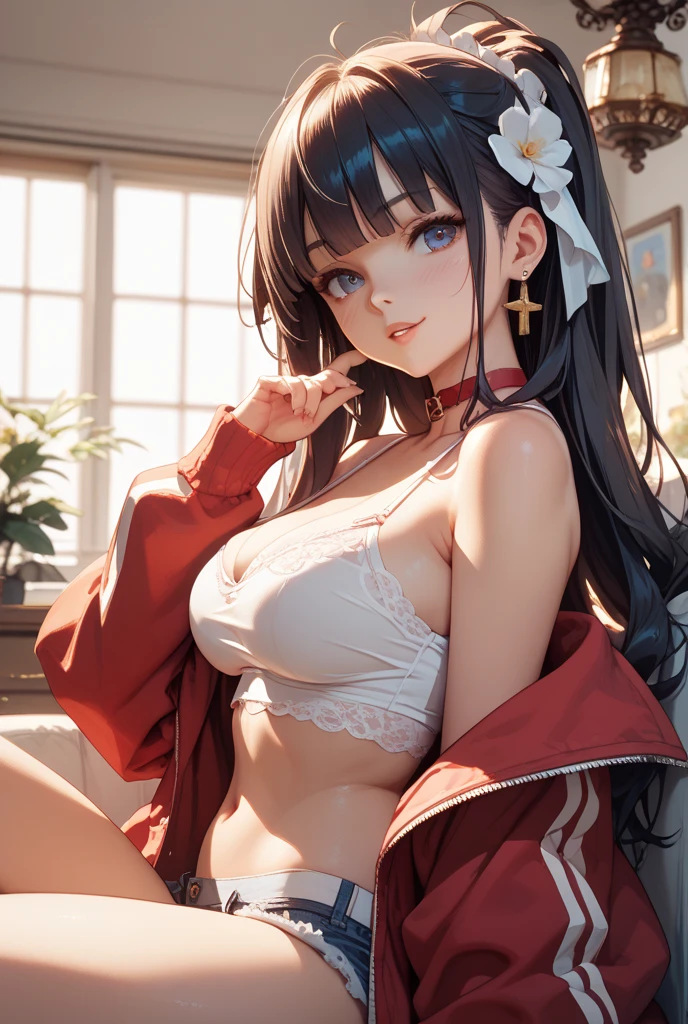 ((一人のWoman in underwearはセクシーに歩いている:1.5)), Beautiful Anime Women, Beautiful art style, Anime characters, ((Smooth texture, Realistic texture, Anime CG Style)), ((Highest quality)), (Very detailed), (Very detailed CG 統合 8k 壁紙), Very detailed, High-resolution RAW color photos, Professional photography, (Brown Hair, Stylish hairstyle:1.1), Great face and eyes, Beautiful and big breasts, Slender body, (Stunningly beautiful woman), (Detailed face:1.2), (Office corridor, There is a window in the hallway:1.4), (Many men in suits are walking in the background:1.5), ((Bow tie around neck:1.3), (Black high heels:1.1), (Sexy and cute white underwear:1.3), (Stylish shiny white satin panties, Side-tie panties, Panties with plain white center and lace decoration on the sides:1.3), (Thin panties with red ribbon:1.3), (White micro lace satin bra, White lace-trimmed bra, Thin bra with red ribbon:1.3), (lace garter belt, Garter Strings, Knee socks:1.3):1.3), (naked, Woman in underwear, 女性はブラとパンティとKnee socksとガーターベルトだけを着用:1.5), Exact number of arms, Exact number of legs, Perfect Anatomy, (Embarrassed expression, Surprised expression), Angle from the front, Exact finger count、Exact number of legs、(Exact number of arms:1.0, Exact number of hands:1.0), (Perfect hands, Perfect Anatomy)