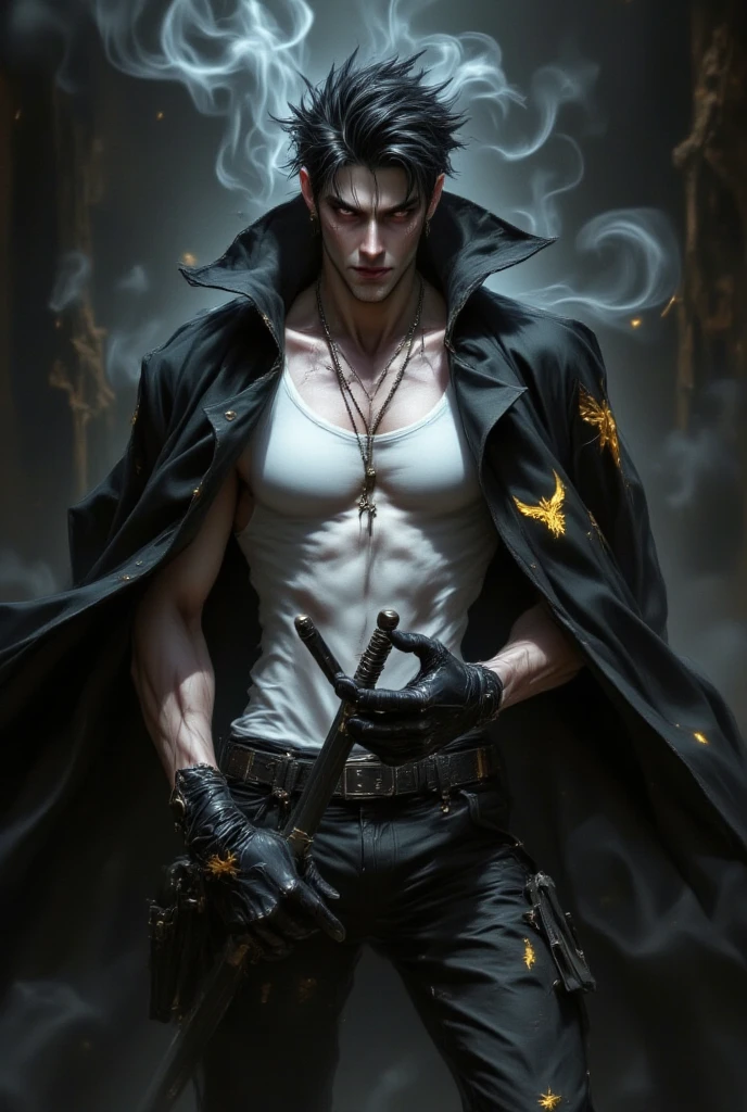 Photo-realistic, ((best quality)), ((masterpiece)), (detailed), masculine portrait of a young wizard,18-year-old male models, handsome young, tall, cute looking, cute look, evil looking, powerful wizard, young male model, handsome, clean shave face, handsome model, clean shave, blue eyes, (wavy messy short hair:1.2), short wavy messy silver hair, messy wavy hair, short hair, super strong, muscular, fit, lean muscles, six pack, shirtless, bare-chested, pantless, muscle, ripped, strong body, fit body, half-naked, topless, ripped, strong body, fit body, great chest, amazing arms, wizard cloak, wizard robe, magic wand, magical powers, wizard world, spartan loincloth, magical antique draped cloth skirt, snowy forest, old castle background, 8k, high detailed, ultra-detailed, Stylish Pose, real skin texture, dark cinematic lighting, wild wind,
