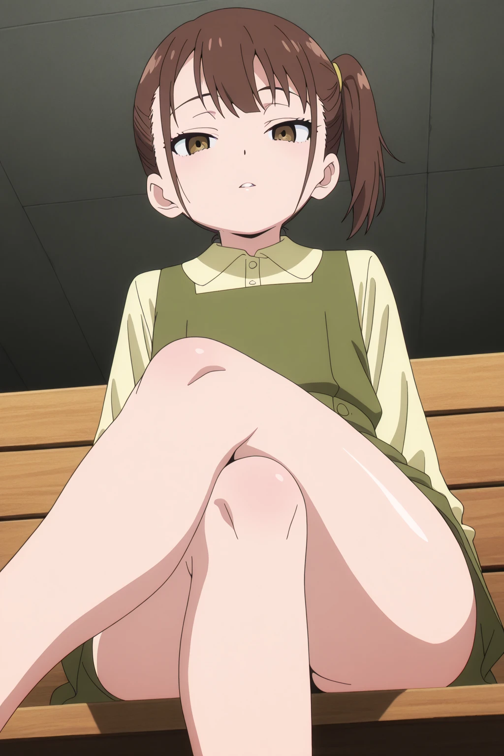 masterpiece, best quality, high quality, highres, absurdres, ultra-detailed, best anatomy, detailed eyes, perfect eyes, iwakura_mitsumi, short hair, bob cut, black eyes, masterpiece, expensive quality, very_expensive_solve, big_file size, full color,(completely nude:1.2),pussy,niplles,(vaginal sex:1.2),(toddler:1.6),(chibi:1.3),(flat chest:1.5),
