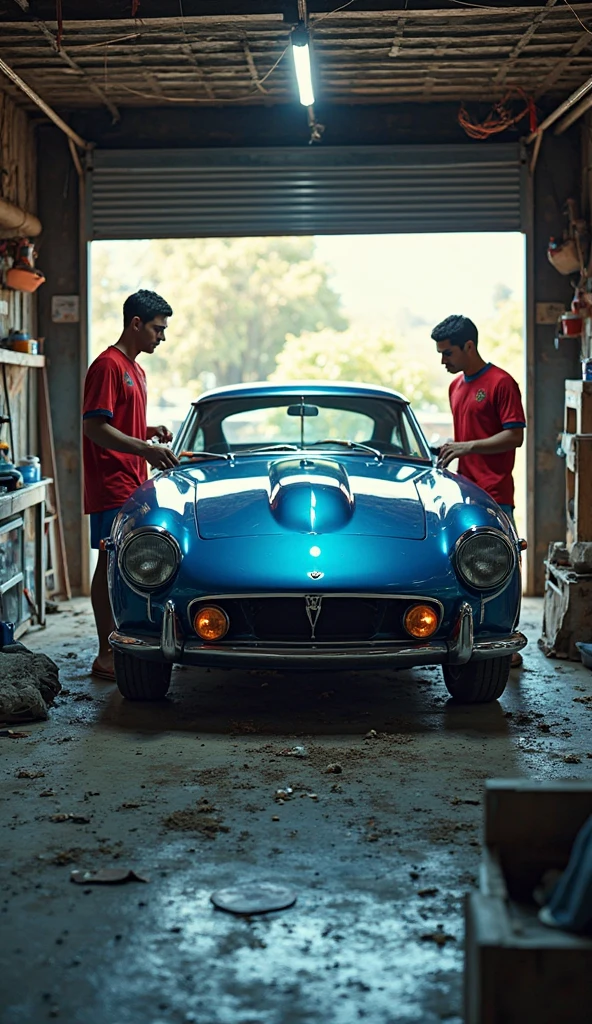 4K image from a 1960s science fiction film by Spike Jonze, wes cravens style, pastel colors, solo man (Todder9) smiling, standing next to a retro-futuristic car, at the gas station RetroFuturism fashion clothing from the 60s with alien ornaments, natural light, strangely futuristic, photorealistc, sharp background details