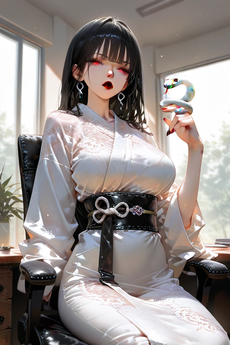 Top image quality、Raw photography、A high resolution、20-year-old cool Korean、big round chest、thin silk jacket、red lace underwear、Beautiful Eyes of Details、very elongated eyes、Beautiful eyelashes、Beautiful double eyelids、eyeshadows、 long legs, medium thighs, wearing Glasses、beautiful eyes finely detailed、elongated eyes、long eyeslashes、Beautiful double eyelids、eyeshadows、earrings、shiny white skin、 full body shoot, chuppy body,