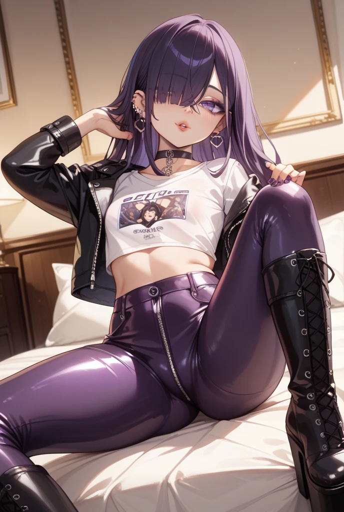 18age,man,cat ear.Leather Jean