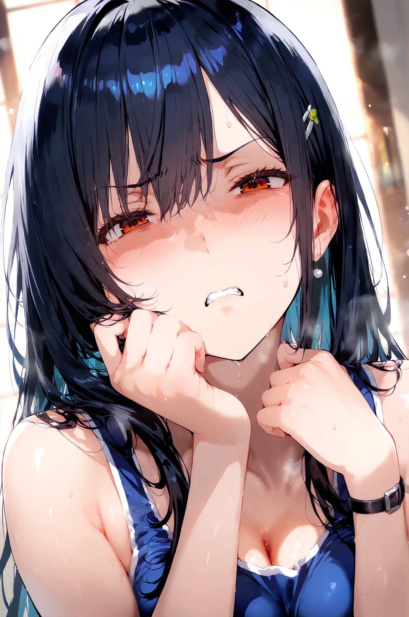 masterpiece, high quality, Draw a detailed face, blurred background, 4K, (ultra-intricate pupil in eyes, shiny eyes), parted lips, kawaii, cute, , slender, (ultra delicate and beautiful skin), perfect anatomy, BREAK (masterpiece, best quality), (ultra-detailed 8K), (perfect design), highres, ((blush)), (super fine illustration), masterpiece, best quality, (amazing, blunt bangs), high resolution, cute face, masterpiece, best quality, extremely detailed, anime, beautiful girl, ((2giris)), 1boy penis, ((nsfw)), fellatio, ((blow job)), ((embarrassed)), nude, bukkake, (ejaculation)
