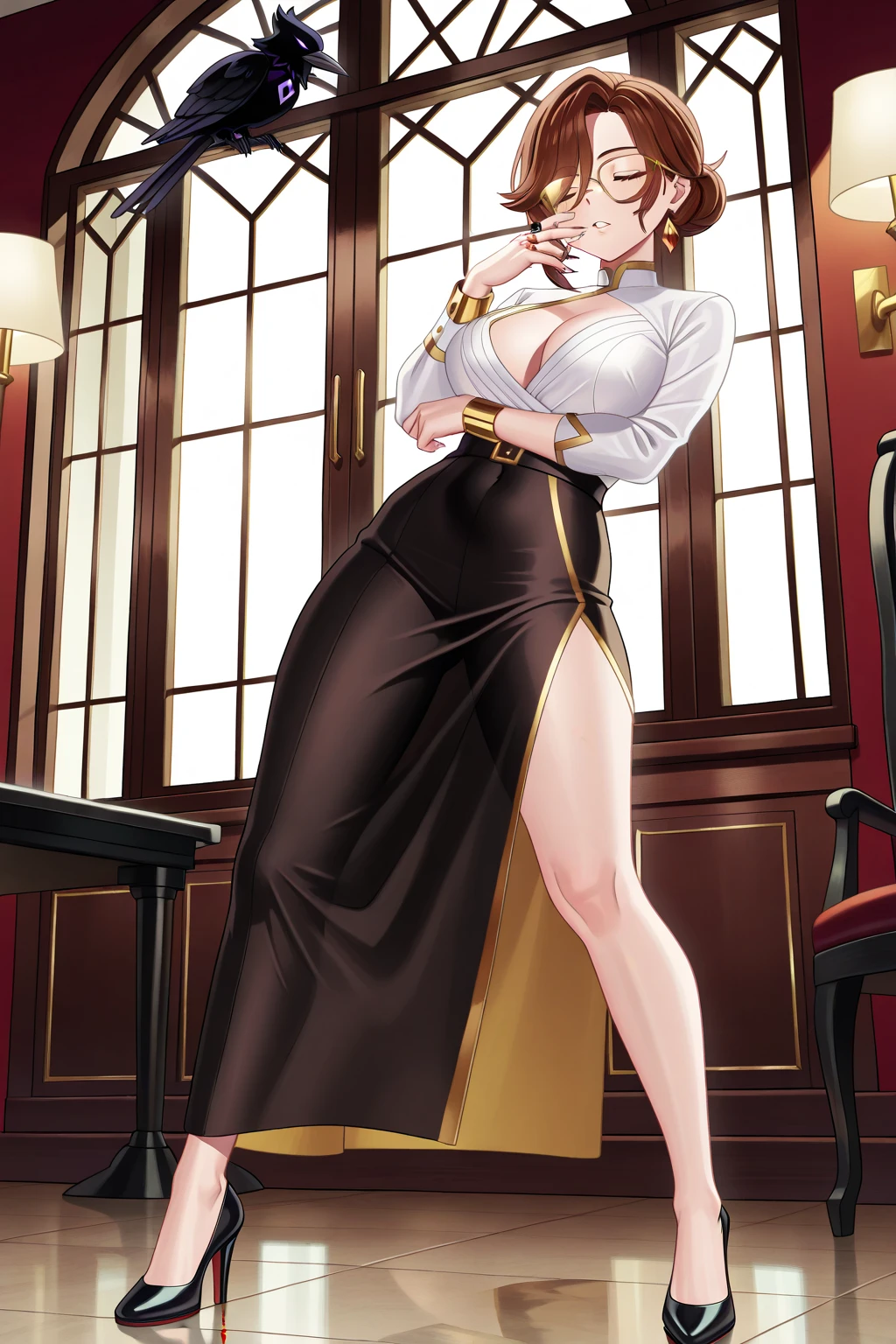 (((masterpiece, best quality, ultra highres, 1 girl, solo, no background))), super detailed skin and face and eyes and finger, beautiful japanese woman, small breasts:1.5, skinny, light brown hair, white background, very short pixie hair, (an illustration of girl), Knee shot, Generate with illustrations, Various expressions, Various poses, Various Costumes, Please draw the entire character within the frame, ensuring that the head, arms, and legs are not cut off. The background should be simple, with the character positioned centrally,