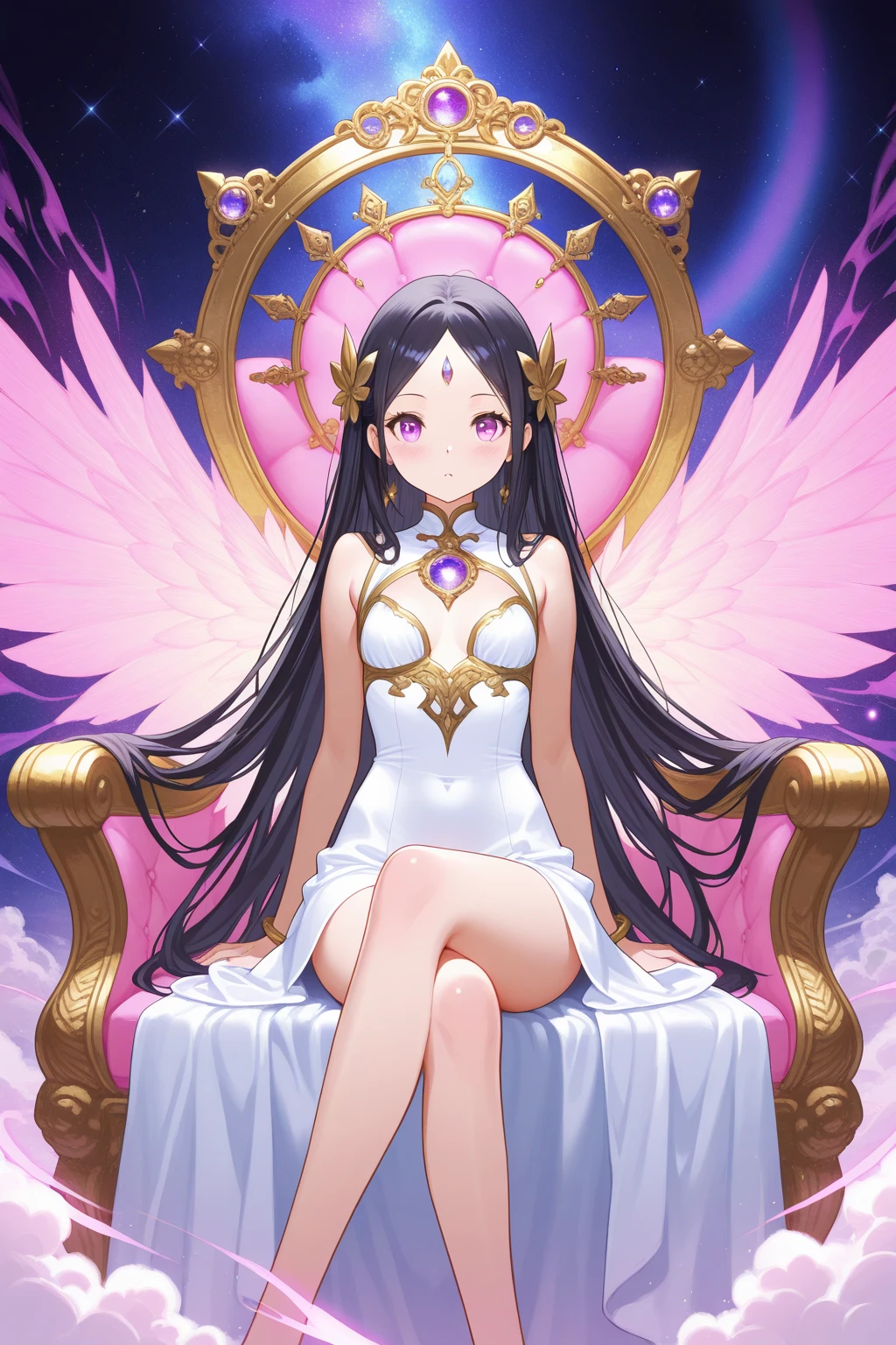 close-up de uma mulher com um vestido dourado e roxo, chengwei pot at art station, por Yang J, arte de fantasia detalhada, arte de personagem impressionante, fanart best art station, epic and exquisite character art, linda armadura, arte extremamente detalhada, arte digital detalhada de anime, artgerm no artstation pixiv, garota de armadura