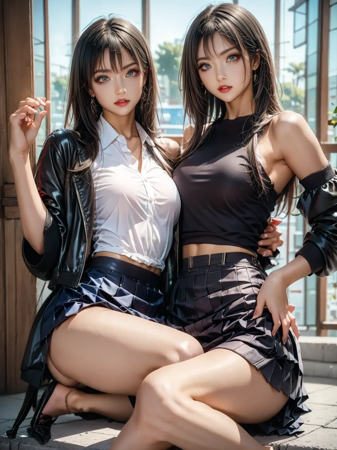 Araffe Asian woman with long black hair and black blouse, Ella tiene el pelo ????? con flequillo, Retrato de Jossi de Blackpink, iu lee ji-eun as a super villain, Jossi de Blackpink, Blackpink Jennie, seductor retrato de Tifa Lockhart, con flequillo, Cabello largo y negro con flequillo, Lalisa Manobal, Jisoo de Blackpink