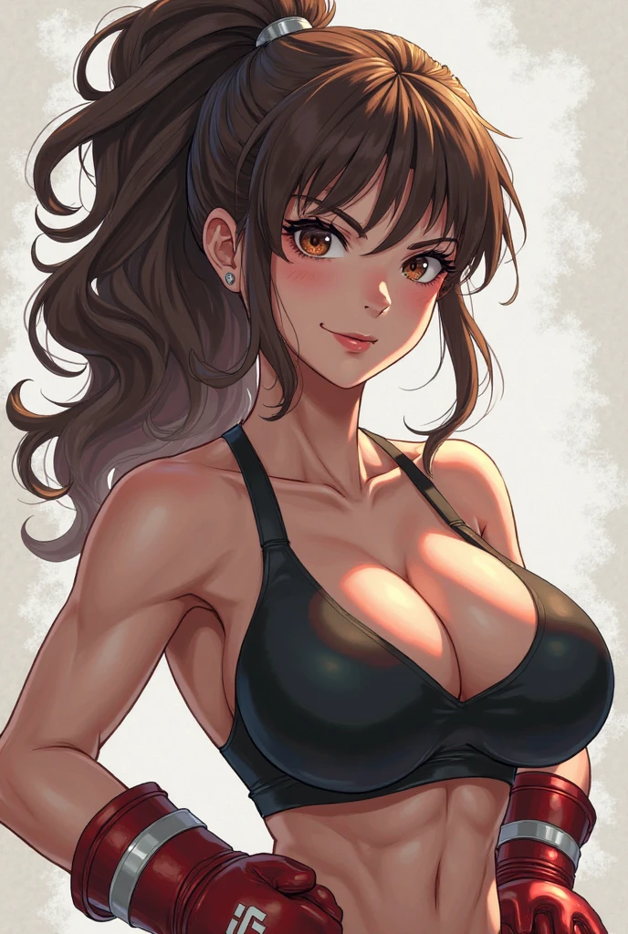 Big breasts in tight bras