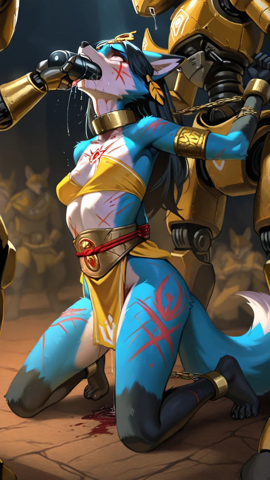(by darkgem:1.4), masterpiece, best details, real life, depth of field, detailed background, (bright lighting:1.4), nude, solo, (anthro), genitals, with bushy pubic hair and armpit hair, enjoyment, attitude, clear details, powerful, pleasure, self-pleasure, perfect hands, covered in fur, genital close up, fangs, tongue, paws, claws, tail, detailed nipples, ((female na’vi, avatar:1.4), sexy girl woman, monster girl, femme, hairy pussy, exposed vagina, (breasts:1.2)), (musky, body odour:1.6), (pov, riding dick, penetration, penis in vagina), (tattoos, piercings), leaning forward