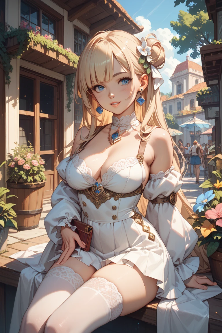 a girl in a garden,illustration,beautiful detailed eyes,beautiful detailed lips,extremely detailed eyes and face, lactation, milk lady, long eyelashes, Cow bikini, huge breasts, milk bottle in the hand, (milk droplets), 1girl, (best quality,4k,8k,highres,masterpiece:1.2),ultra-detailed,(realistic,photorealistic,photo-realistic:1.37),soft lighting,vibrant colors,flowers,greenery,gentle breeze,fine texture