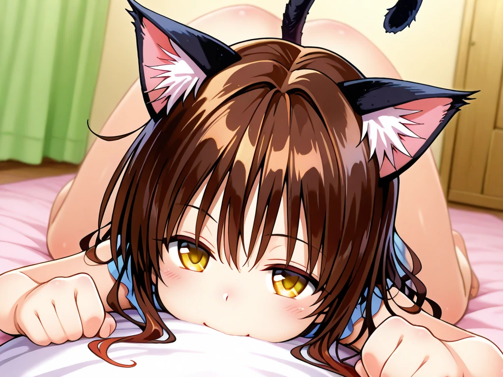 <lora:makoto:1>,masterpiece, best quality,1girl, makoto nanaya, squirrel tail, nude, (fellatio:1.1), deepthroat, saliva, half-closed eyes, petite, pov, pov crotch, <lora:lottalewdsBallsDeep_v1:0.3>