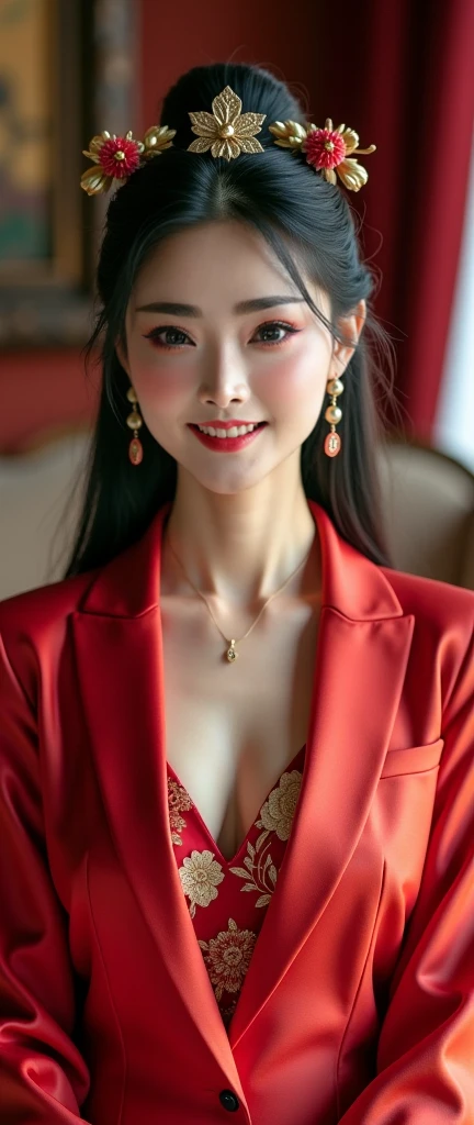 (((32k,Very high resolution, Attention to detail, Very accurate,Masterpiece Girl 1))),RAW Photos & Realistic atmosphere,Beautiful dark blue eyes,Mouth details,Glossy Lips,Fine eyebrows,Soft white skin that shines in every detail,,Detailed drawn eyes、Very beautiful eyes with blue pupils,Detailed lips、Very beautiful face,Very well-formed face、A vivid face,Beautiful, shining lips,Beautiful Eyebrows,Infinite Reality,Best Design,（Extremely cute Japanese 16 year old girl,,Beautifully shaped breasts,Very cute beautiful girl,Girl：1.5）,The best natural makeup,Japanese Ido,Korean Idol,Young sensual idol,Watery eyes,Dark and beautiful eyes,Beautiful ass,Beautiful feet,,Camel foot,：1.3),超A high resolution、,Natural and realistic faces,Backlight,Her pure eyes are so cute,(((Photorealism,Photograph the whole body))),,Reality Live Action,（Fashionable earrings,,necklace,bracelet,gyuru,shiny nail art,College Girl Fashion,bright red coat with beautiful design,Sexy Underwear,Black Skirt,Bright red pumps,Black Pantyhose,Gold Hair Ornament,Show me your beautiful thighs,A calm and stylish girl,Light brown hair,Wave Shortcuts,solo,,Smile a little,Whole Body Ezbian,Showing off full-body fashion,Sitting cross-legged,Show red pump：1.7）,Shibuya Night