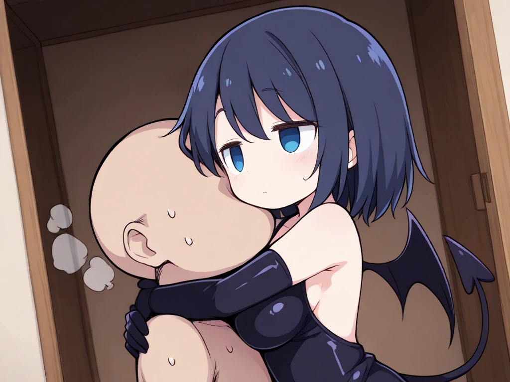 ((Highest quality)), ((masterpiece)), (detailed), (Perfect Face)、The woman is a jet-black devil who has sex with a man who inserts his penis into her pussy and ejaculates a large amount of semen into her.、The woman is a jet-black female demon with magnificent devil horns and a jet-black tail. Her skin is jet-black and she is a naked jet-black demon named Princess Leona. She has medium-long light brown hair and is a demon in both body and mind.、The woman is being carried in a princess carry by her husband, the powerful demon king, and they are hugging and kissing the man, having sex and making love.、The strong demon king picks up the woman in a princess carry in front of the gorgeous demon altar, holds her close, kisses her, has sex with her, ejaculates a large amount into her pussy, and a large amount of semen overflows from her pussy as they make love.