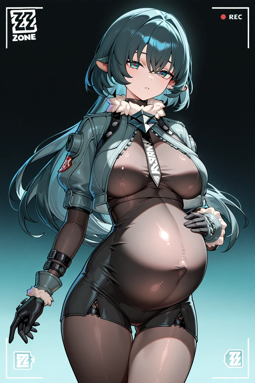 a masterpiece of， the best quality， PrinzV4， 1girl huge large breasts， 独奏， length hair， udder， looking looking at viewer， large tities，Large breasts， mitts， Belly button， Hold， White liquid， Yellow eyes， White hair， red hair， O cabelo multicolorido， Open your clothes， Black gloves， Open bra， Official alternative costumes， Striped hair， latte， hand on hips， underboobs， head gear， Banner， White panties， Queen of the game， Hold the flag，pregnant women with，shot on the body，cum on the stomach，The white liquid is drizzled all over the body
