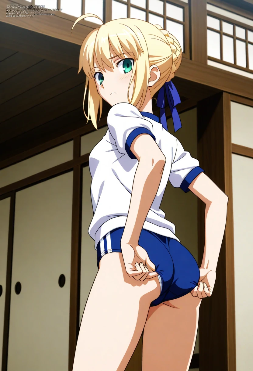 (La mejor calidad:1.1), (Obra maestra:1.4), (absurdos:1.0), retrato, primer plano,1girl, Marinero Urano, KizukiAi, Mujer madura, small breasts, aqua eyes, cabello rubio, Uniforme Sailor Senshi, Collar de marinero, arco de pecho, Arco trasero, Falda suplicante, Guantes blancos de codo, big booty, Ultra minifalda , jewely, Pendientes,, en postura de espalda, Show off your loot, Backwards, no thong big booty, Ultra minifalda ( Postura de la espalda, Backwards, Show off your loot) (PUNTO DE VISTA DE ABAJO A ARRIBA) (Booty close up) ( They are smiling,  naughty face)