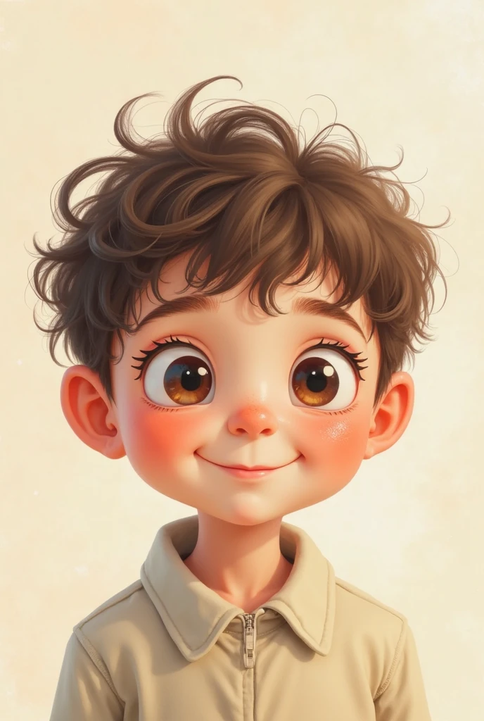 An oil painting of a brown-haired boy 