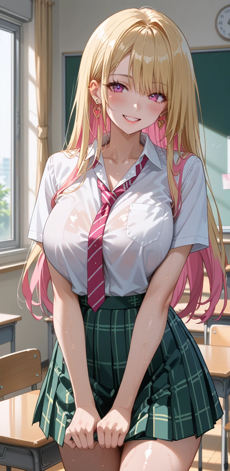 (Highres), (Detailed Illustration), Ultra-Detailed, Ambient Light, Backlighting, Realistic Shadows, Glowing Particles, Light Particles, Digital Art, Soft Light, Soft Lighting, Reflections, Detailed Face, (Detailed Hair:1.2), Dim Lighting, Indirect Lighting, Reflections, Detailed Face, (Detailed Hair:1.2), (masterpiece:1.4), (best quality:1.4), (Beautiful Breasts:1.4), (beautiful face:1.4),
(1girls:1.4),
green bow, black panties, blonde hair, blush, bra, breasts, clothes lift, lifted by self, green eyes, long hair, looking at viewer, medium breasts, panties, pleated skirt, school uniform, see-through, shirt, skirt, skirt lift, solo, thighs, underwear, wet, wet clothes, wet shirt, white shirt, wringing clothes, bow, white uniform, masturbatien, self-gratification,
(simple background:1.2),
<lora:Reika_LoRA:0.6>,
<lora:more_details:0.5>,