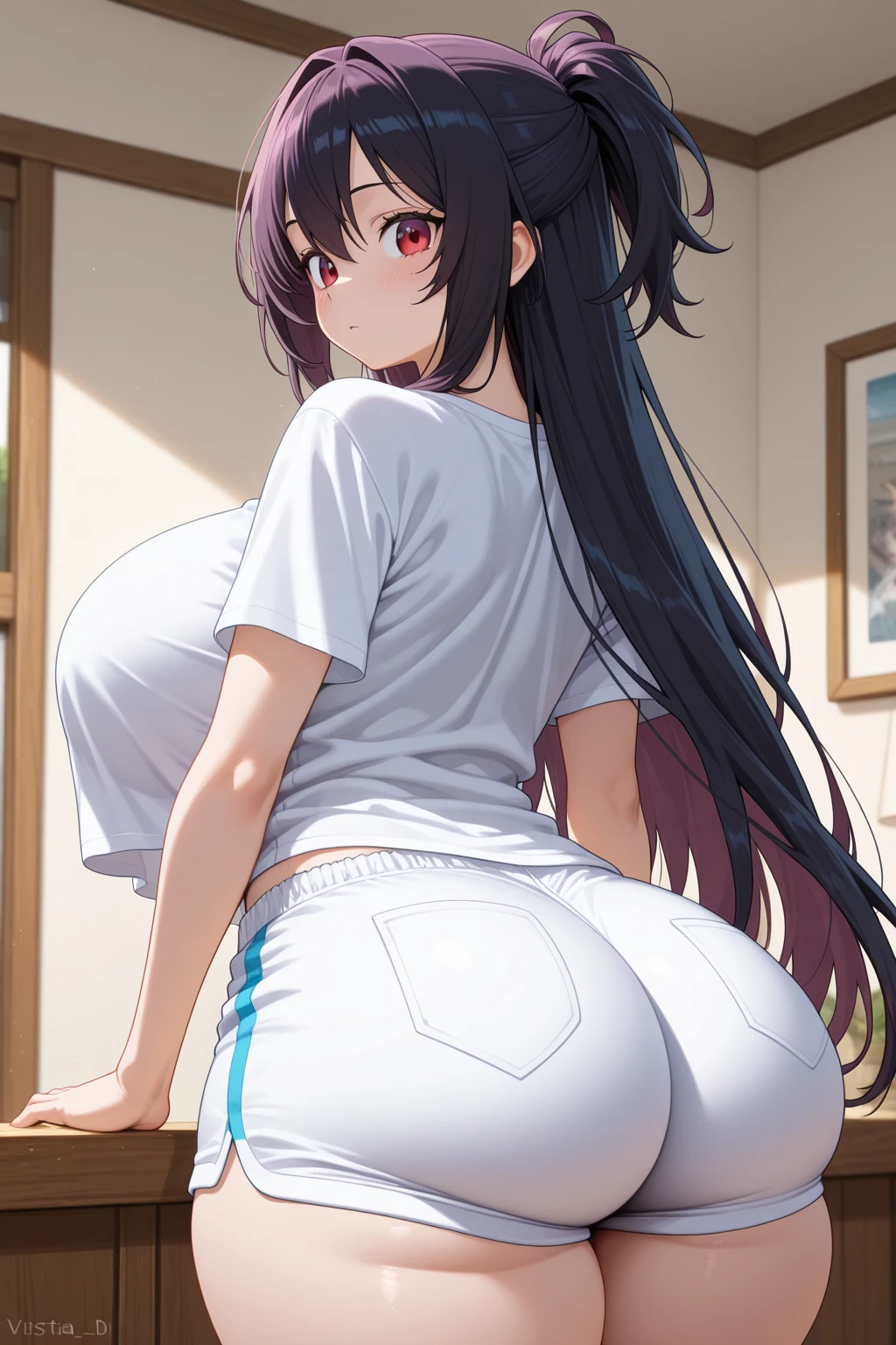 (Realistic)  Twin tails Long hair Big breasts  (Purple Eyes)  ,(Turn around)  (((solo))),  Embarrassed,  blush,  ((Anal)) (((A girl farts))) Inner thighs ((Butt Close-up Camera)) ((speed)) ((View from below))
、(Holding on) (Butt gaze)((Loli face)(((Yellow gas leaking from the anus)))(((High quality eyes)) (masterpiece:1.2、Highest quality, Highest quality)、(Highly detailed CG Unity 8k wallpaper、Super detailed、Best Shadow)、(Detailed Background)、(Best lighting、Very delicate and beautiful)、Depth of written boundary