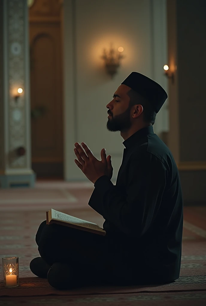 Ali is getting ready for the morning prayer, with a new energy and determination shining in his eyes.