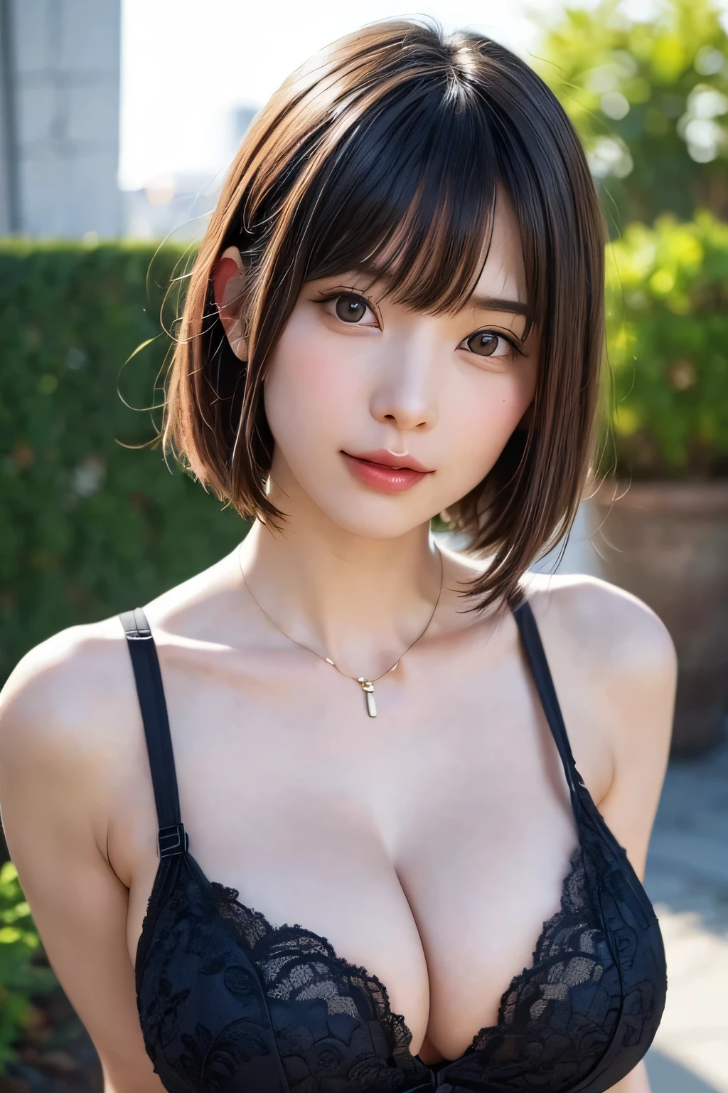 1 girl、highest quality、Realistic、alone、Written boundary depth、Natural soft light、Daytime、Charm、Beautiful Face、Cleanliness、Pure Face、White skin、cute、short hair、prohibit、Beach、Light of the sun、Nedium Breast Body Esbian、((セーターを着たBeautiful Faceの黄金比 対称性のあるBeautiful Face、{gigantic|big|huge|mega} breasts:2, cleavage:2))、Long neck、Listen carefully、prohibitのあるきれいな短いボブヘア、Laugh with your mouth closed、Perfect hands指、Perfect hands、Perfect body、Perfect Face、Shine a light into your eyes、Perfect Anatomy:1.4、とてもcuteスーパーモデル:1.4