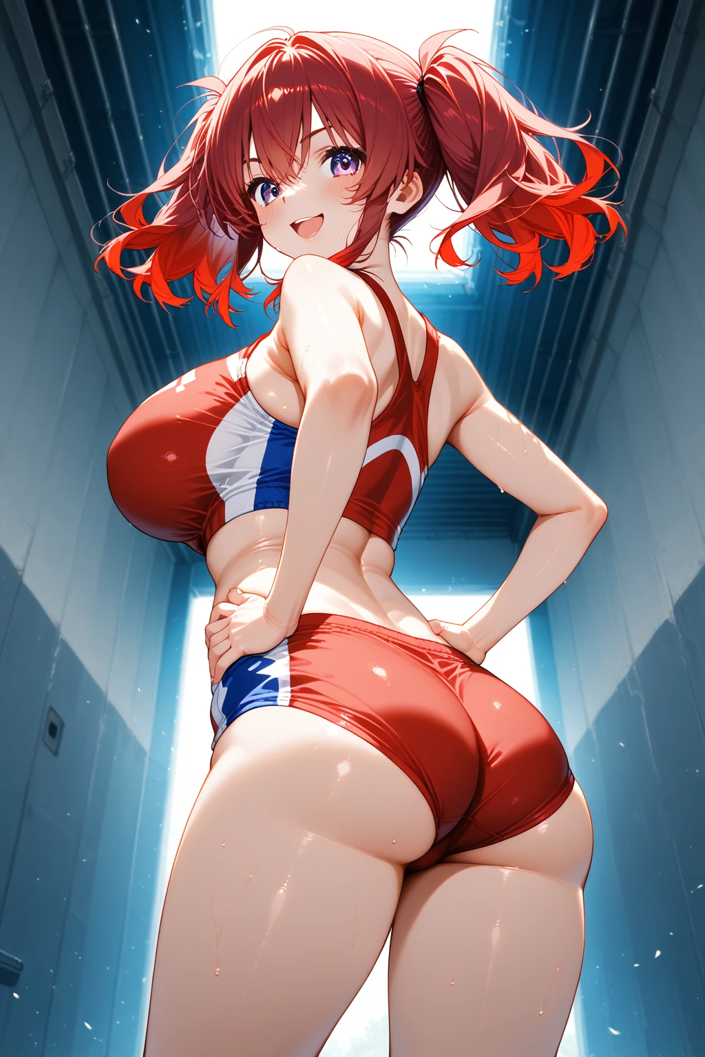 ((((ultra illustrated style:1.0)))),best quality,best animated,masterpiece,ray tracing, global illumination,athletic leotard,1girl, solo, standing, looking at viewer, outdoors, full body, <lora:athletic leotard:0.8>