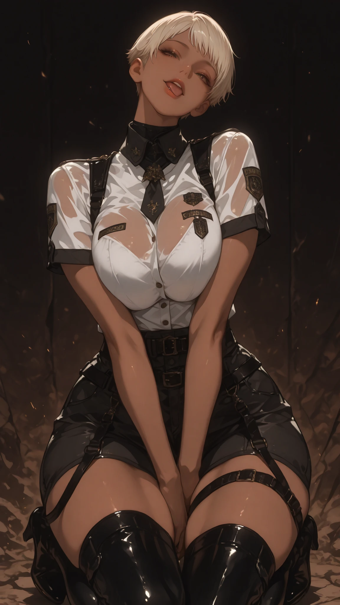1 female，36 years old，Huge breasts， solo，，Wearing an officer trench coat，Coniferous forest，  She has long flowing hair， stand up，Maximum chest，湿Straight Hair，Sweating，Soaked， From the front desk to the auditorium， Straight Hair， partly cloudy，（（（masterpiece），（Very detailed CG Unity 8k wallpaper），Best quality，Movie Lighting，Detailed background，Beautiful and delicate eyes，smart student，（Very delicate and beautiful），（Beautiful and detailed description of the eyes），Extremely detailed，masterpiece，）），Facing the camera，high resolution，Extremely detailed），Beautiful legs，Very long hair，Emotional Expression，Open your mouth，Sagging breasts，nude， Convex，Exposing genitals，Exposing breasts，Camel toe，No underwear，Full breasts，Extremely colorful，Most detailed，Full body image，The face is well-lit