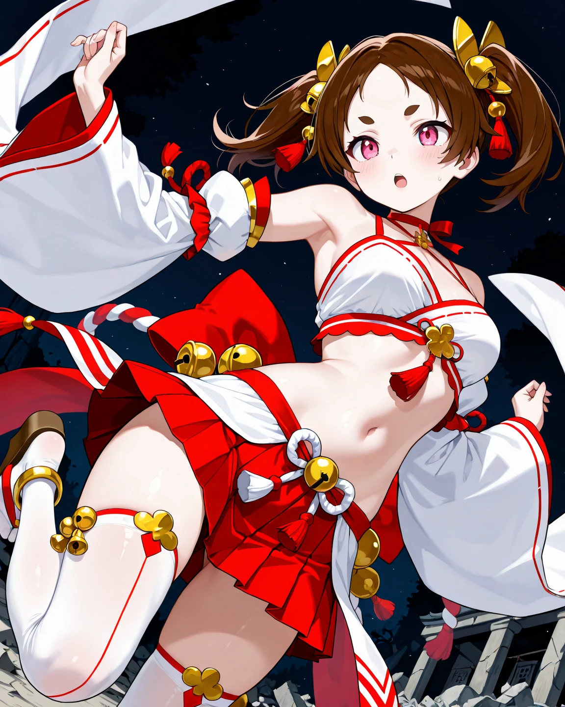 Create Sakura Kinomoto (Sakura CardCaptor) more teenage, with bikini back, sticking out ass, sexy position